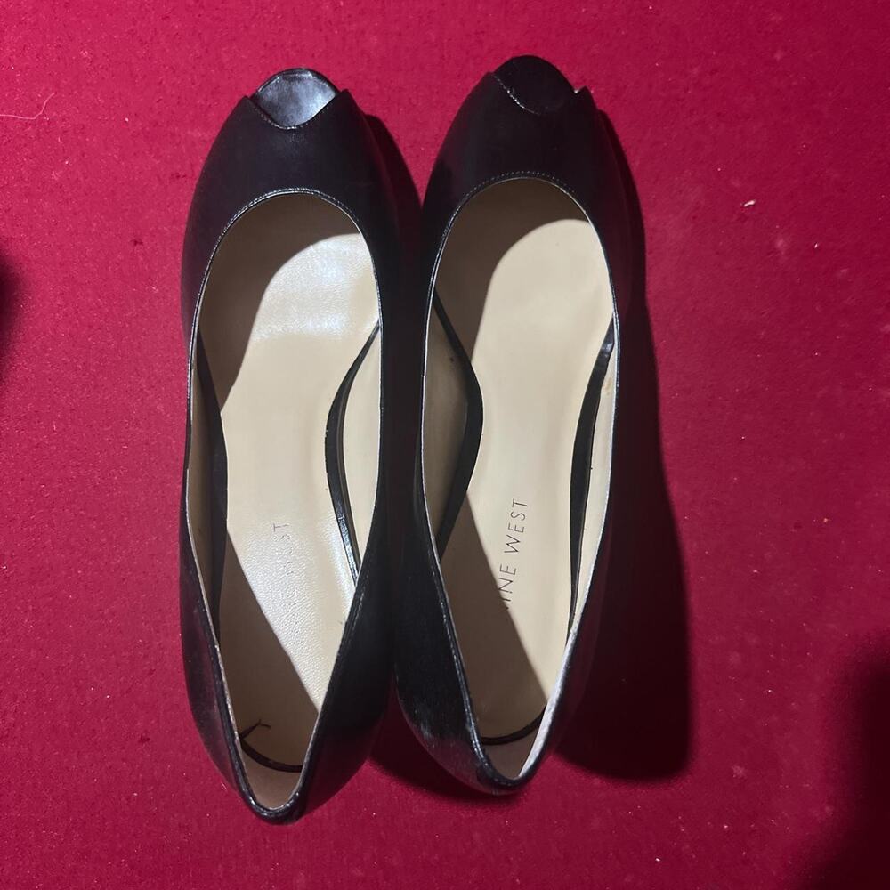 Nine west black leather